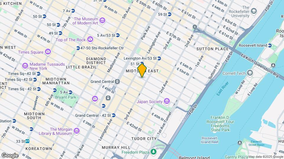 150 E 49th St Mapa y Detalles de la Ubicación