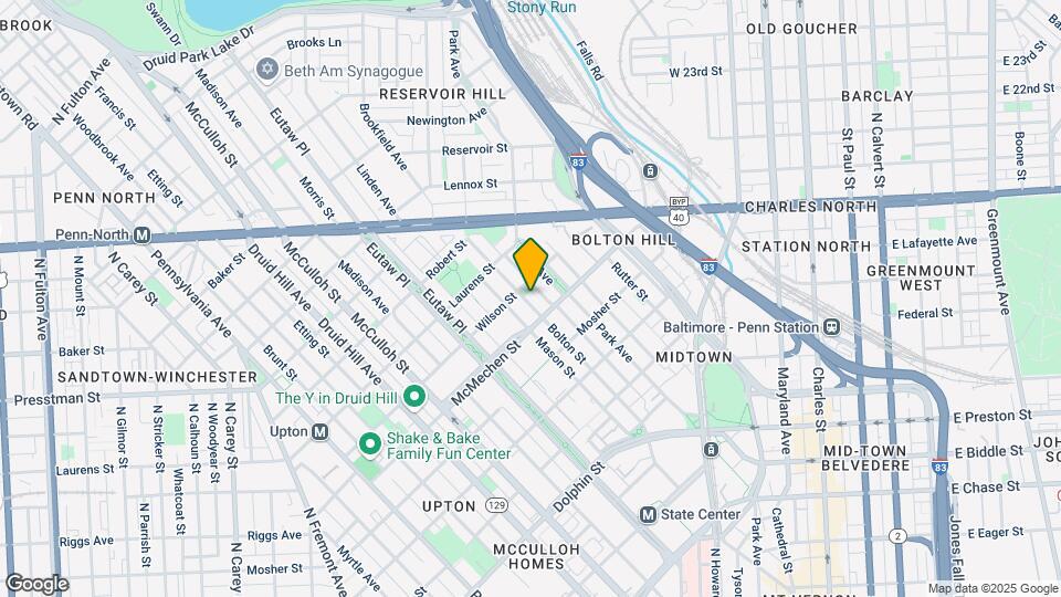 1621 Bolton St Map and Location Details