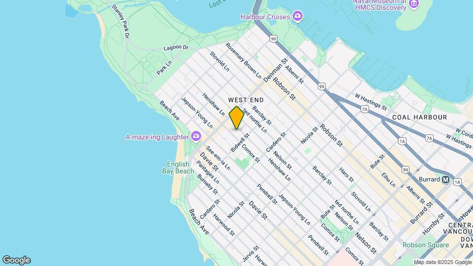 1727 Comox St Map and Location Details