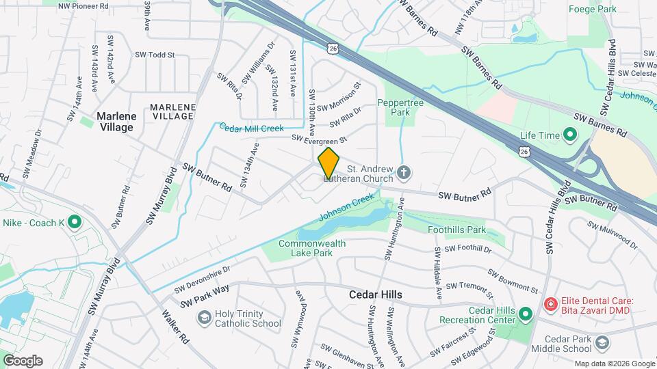 12880 SW Aragon St Map and Location Details