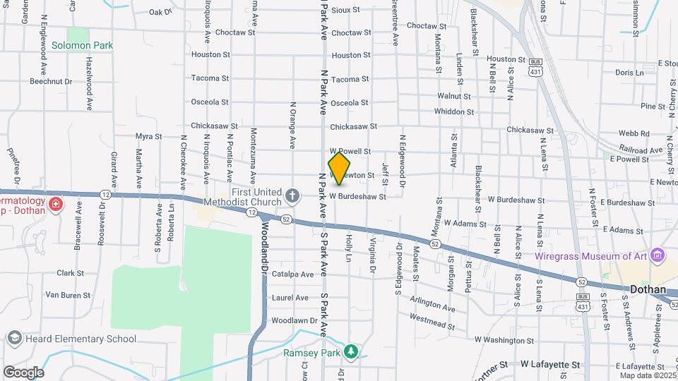 1110 W Burdeshaw St Map and Location Details