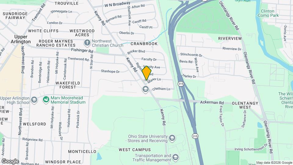 1008 Manor Ln, Unit Apt G Map and Location Details