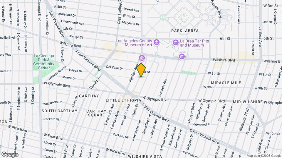 830 S Orange Grove Ave Map and Location Details