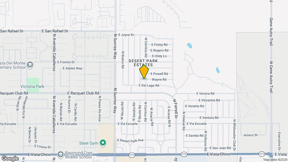 2627 N Cerritos Rd Map and Location Details