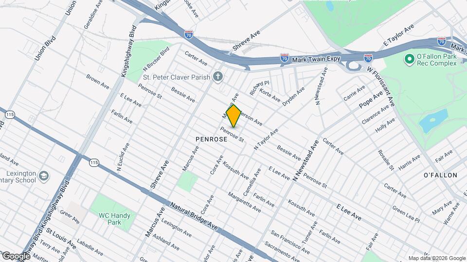 4641 Penrose St Map and Location Details