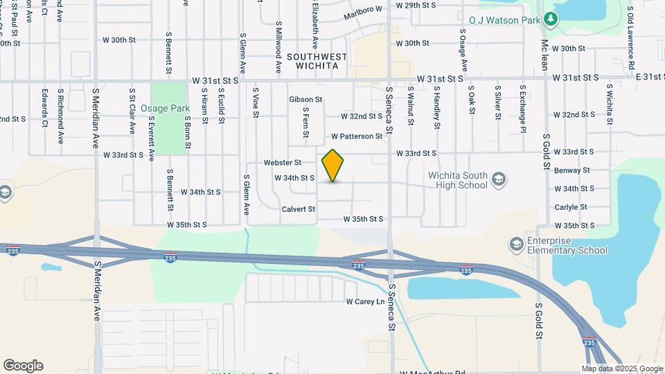 1401 W 34th St S Map and Location Details