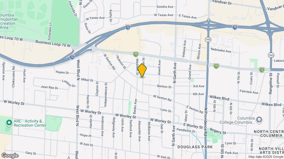 1007 Jefferson St Map and Location Details