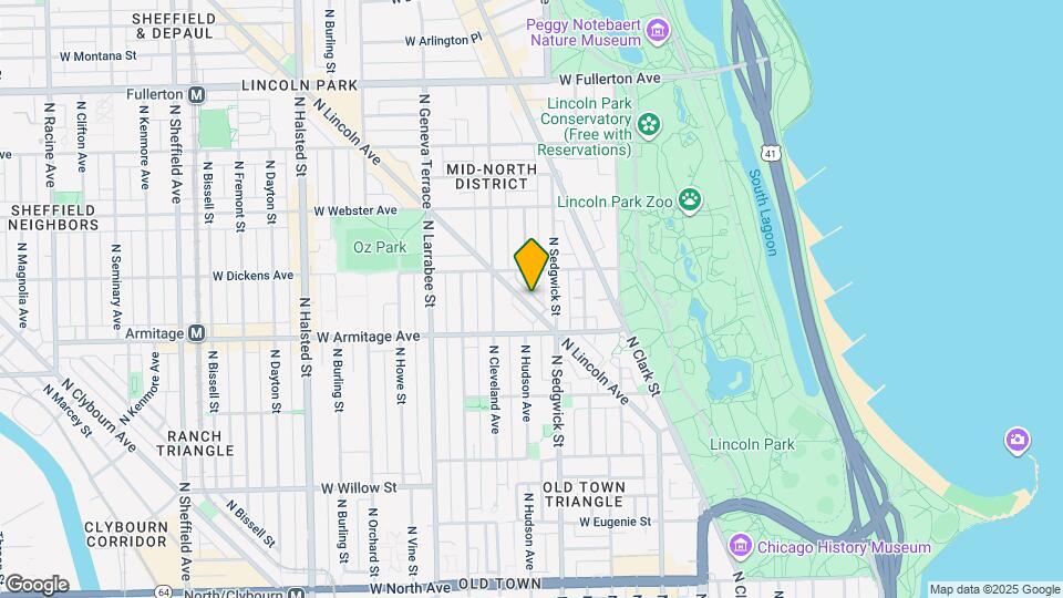 2040 N Sedgwick St Map and Location Details