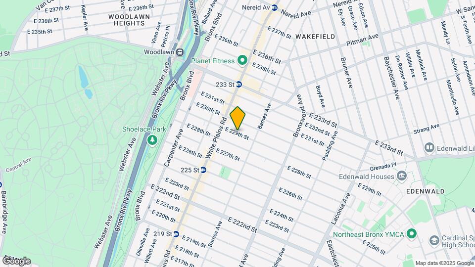739 E 229th St Mapa y Detalles de la Ubicación