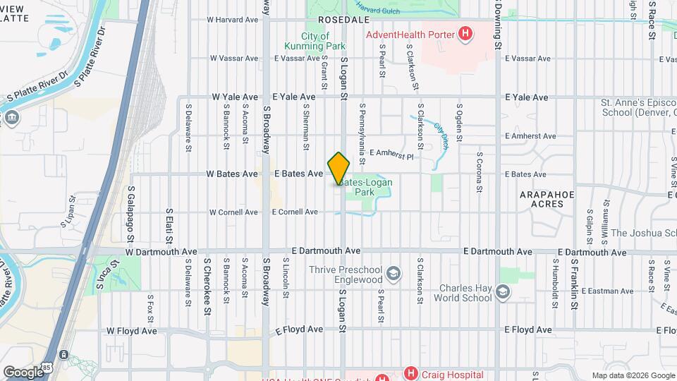 2945 S Logan St Map and Location Details