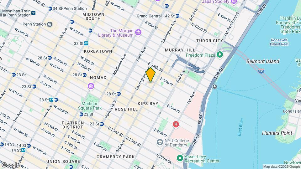 155 E 31st St, Unit FL17-ID1719 Map and Location Details