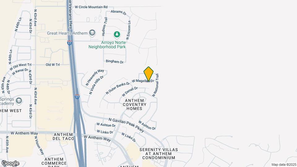 3543 W Magellan Dr Mapa y Detalles de la Ubicación
