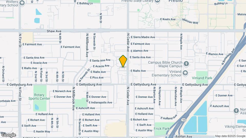 4721 N Cedar Ave Map and Location Details