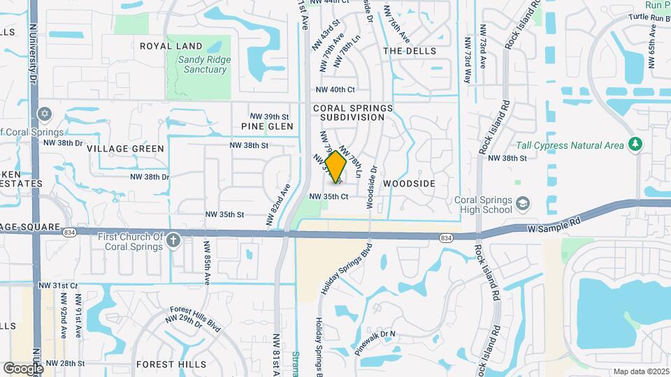 7950 NW 37th Dr Map and Location Details