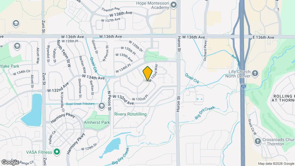 1197 W 133rd Way Map and Location Details