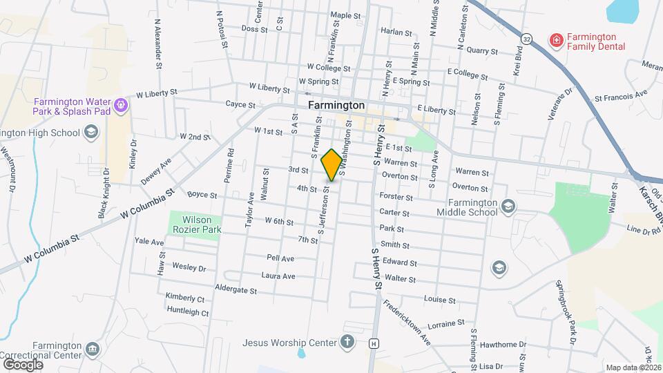 408 S Jefferson St Map and Location Details