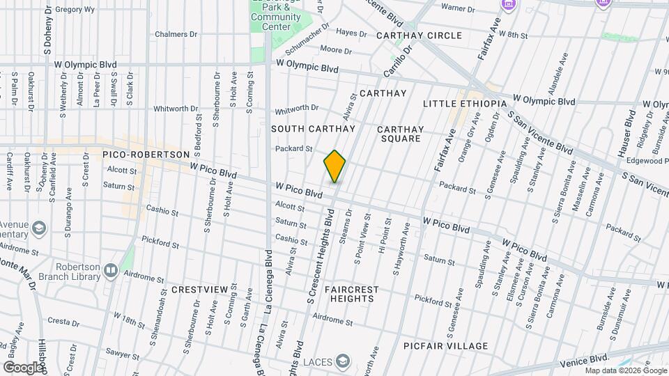 1255 S Crescent Heights Blvd Map and Location Details