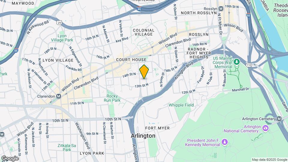 1301 N Courthouse Rd Map and Location Details