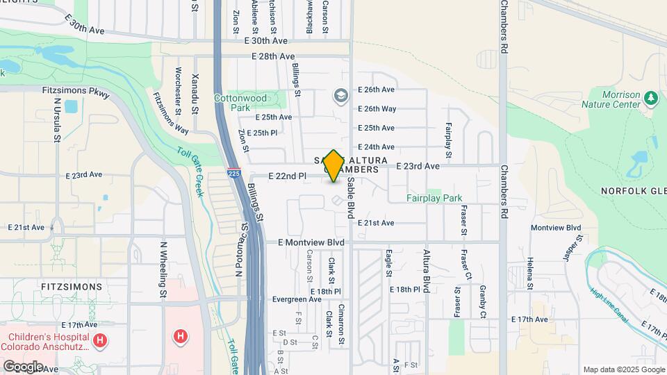 14428 E 22nd Pl Map and Location Details