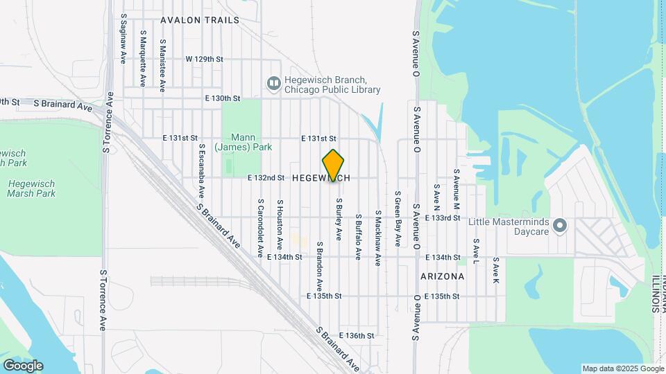 13210 S Burley Ave Mapa y Detalles de la Ubicación