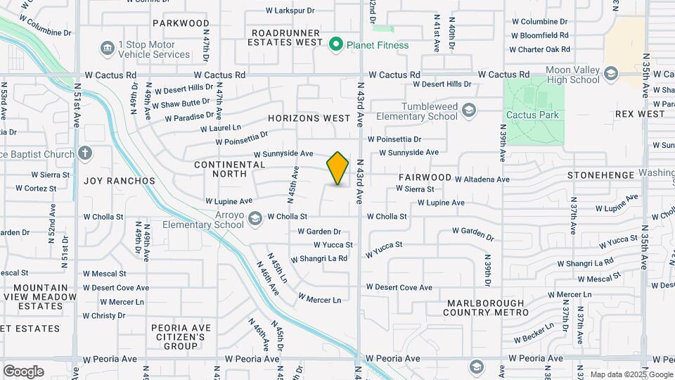 4329 W Sierra St Map and Location Details