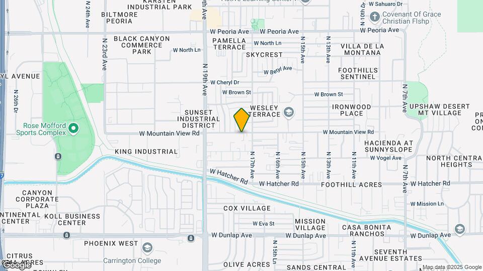 1709 W Mountain View Rd Map and Location Details