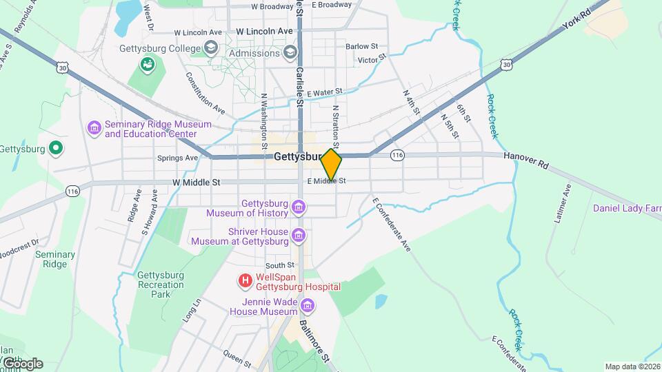 61 E Middle St Map and Location Details