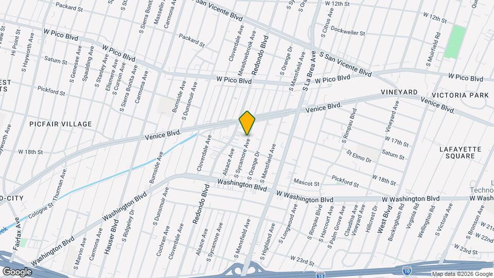 1727 S Sycamore Ave, Unit 1727 Map and Location Details