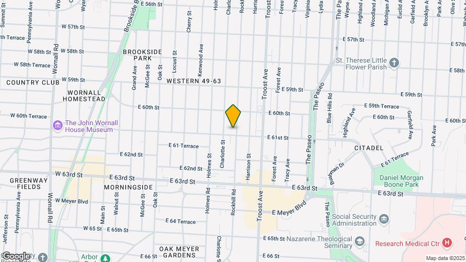 6038 Rockhill Rd Map and Location Details
