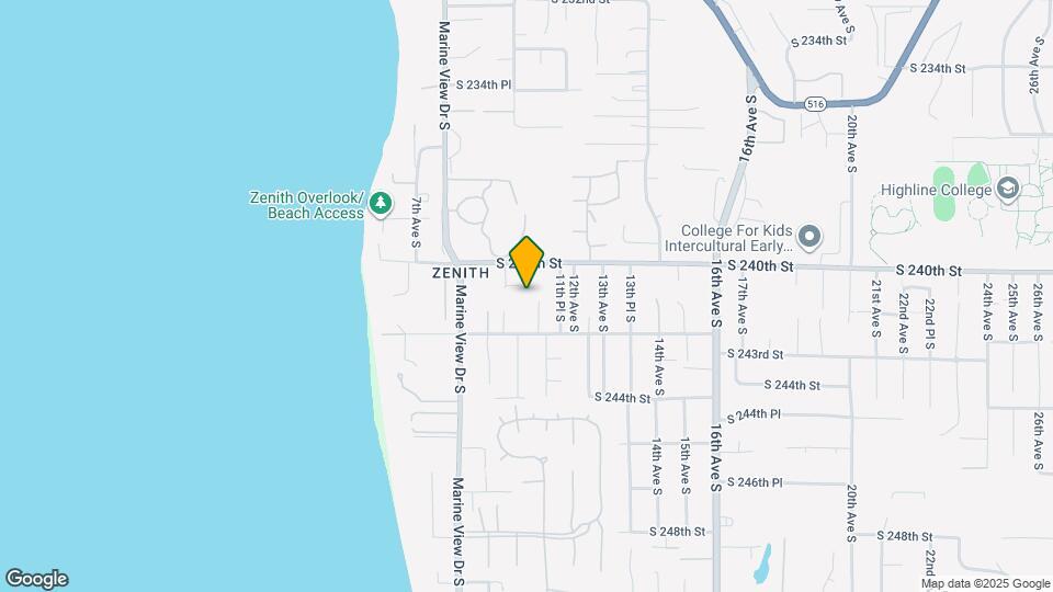 931 S 240th Pl Mapa y Detalles de la Ubicación