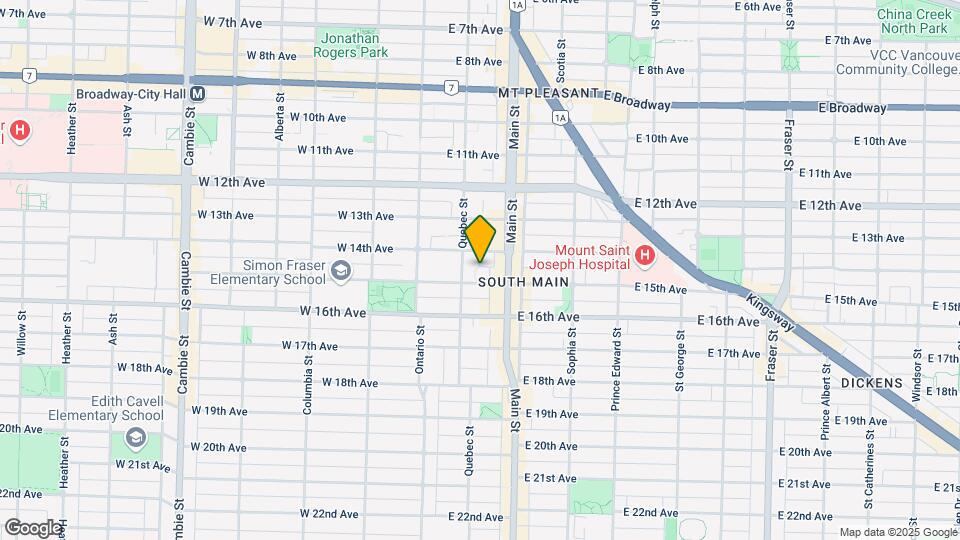 125 E 15th Ave Map and Location Details