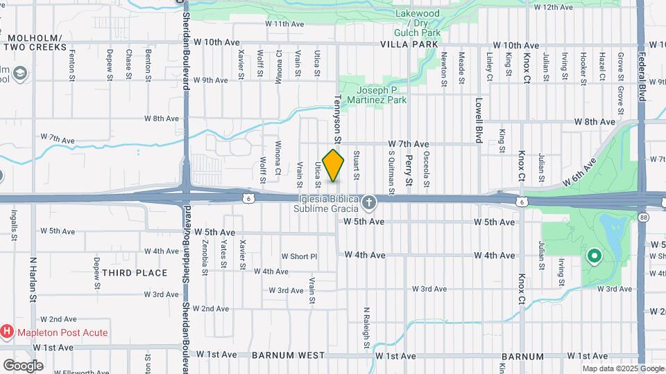 609 Tennyson St Map and Location Details