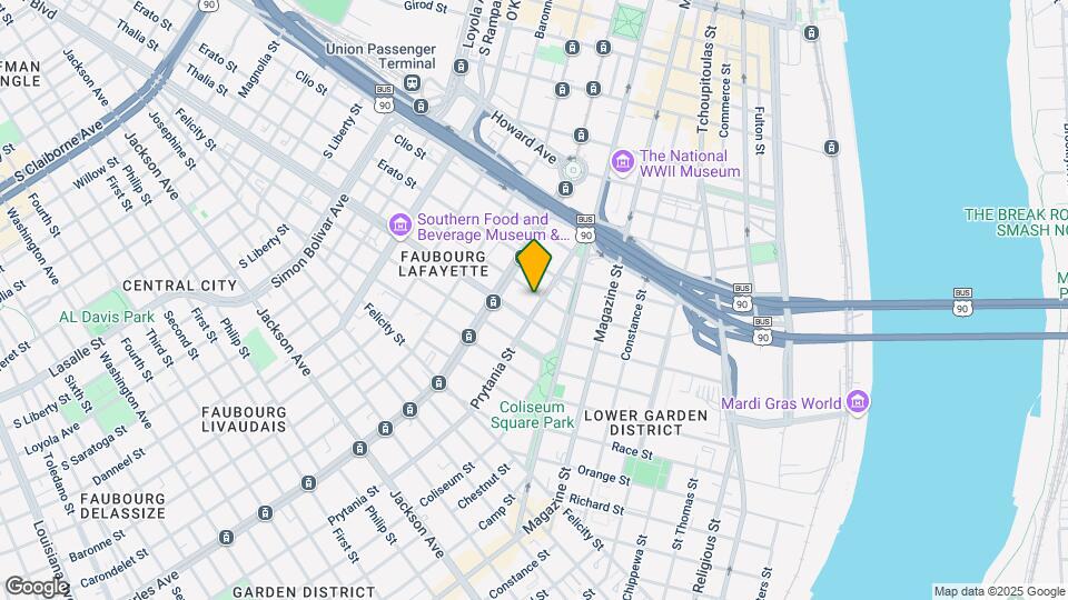 1405 Prytania St Mapa y Detalles de la Ubicación