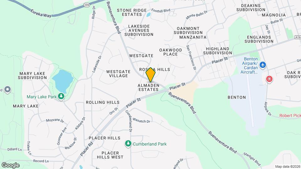 1734 Almaden Dr Map and Location Details