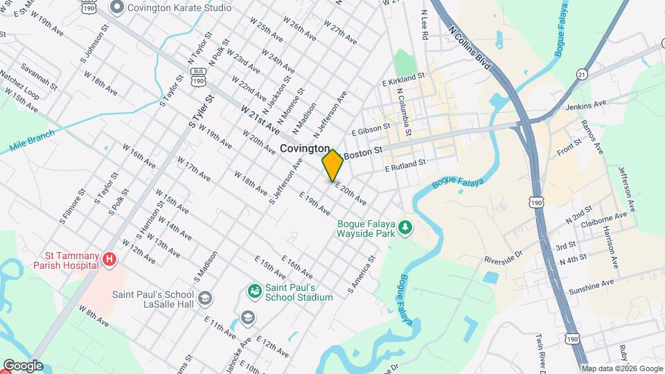 303 E 20th Ave Mapa y Detalles de la Ubicación