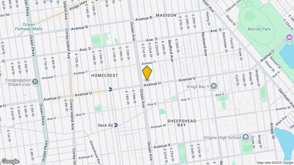 2025 Avenue U Mapa y Detalles de la Ubicación