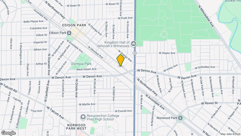 6466 N Northwest Hwy, Unit 3D Map and Location Details