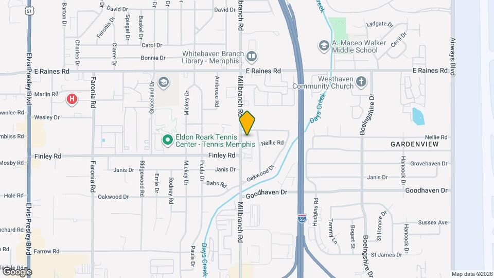 4310 Millbranch Rd Map and Location Details