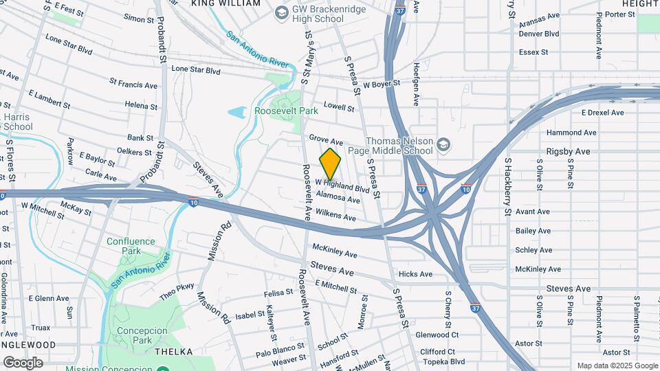 314 W Highland Blvd Map and Location Details