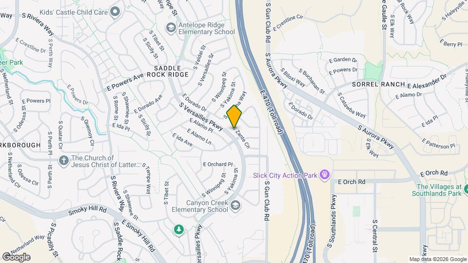 5775 S Zante Cir Map and Location Details