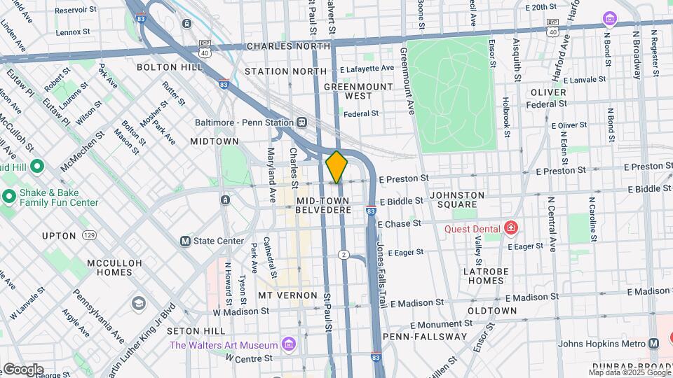 1224 N Calvert St Map and Location Details