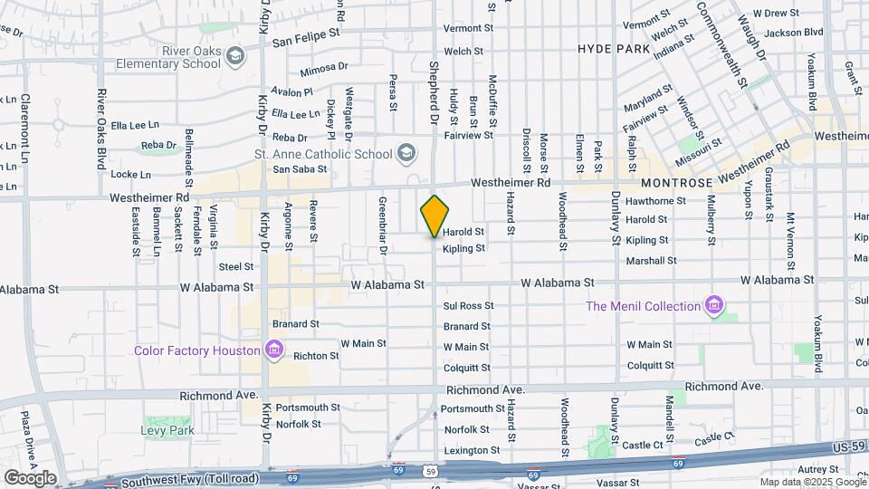 2797 S Shepherd Dr Map and Location Details