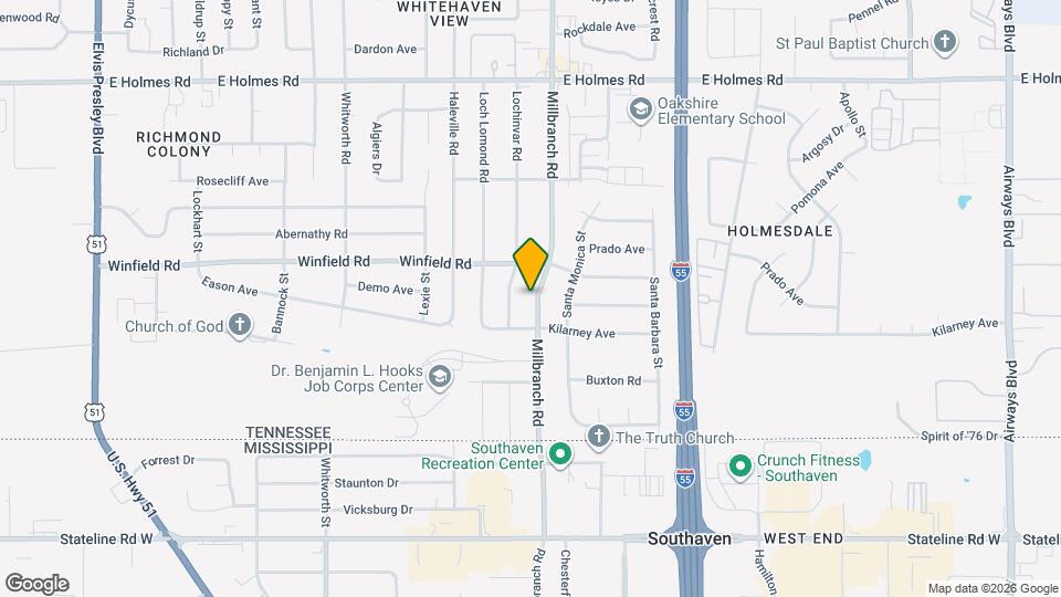 5457 Millbranch Rd Map and Location Details