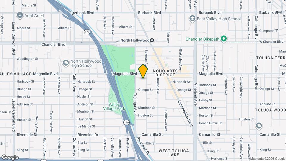5143 Bakman Ave Map and Location Details