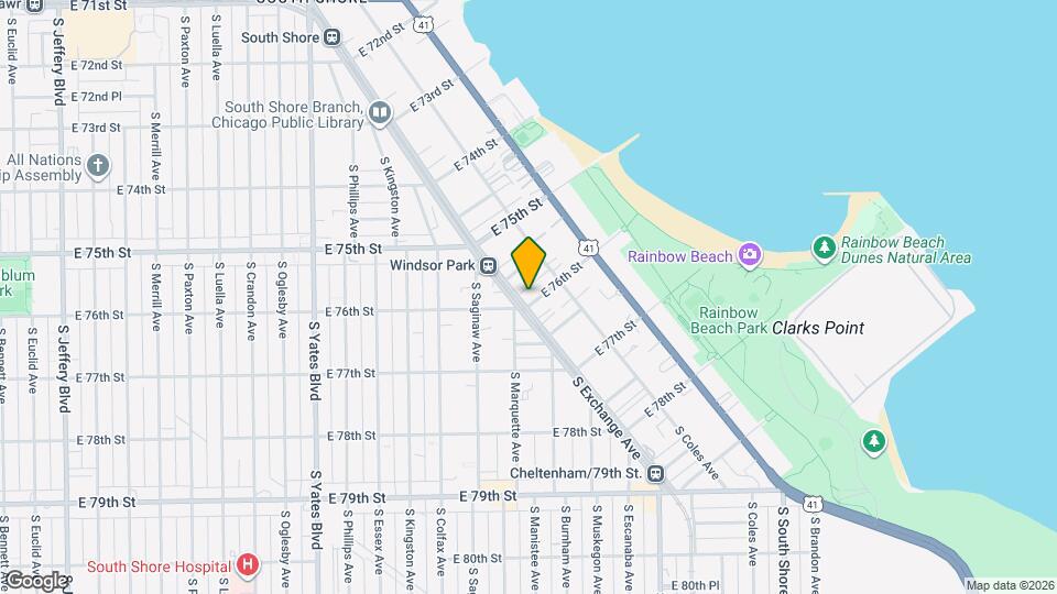 2704 E 76th St Map and Location Details