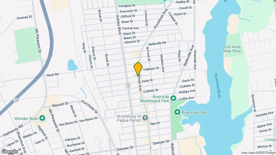 1643 Acushnet Ave Map and Location Details