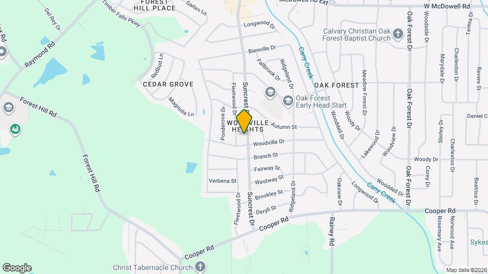 3121 Suncrest Dr Mapa y Detalles de la Ubicación