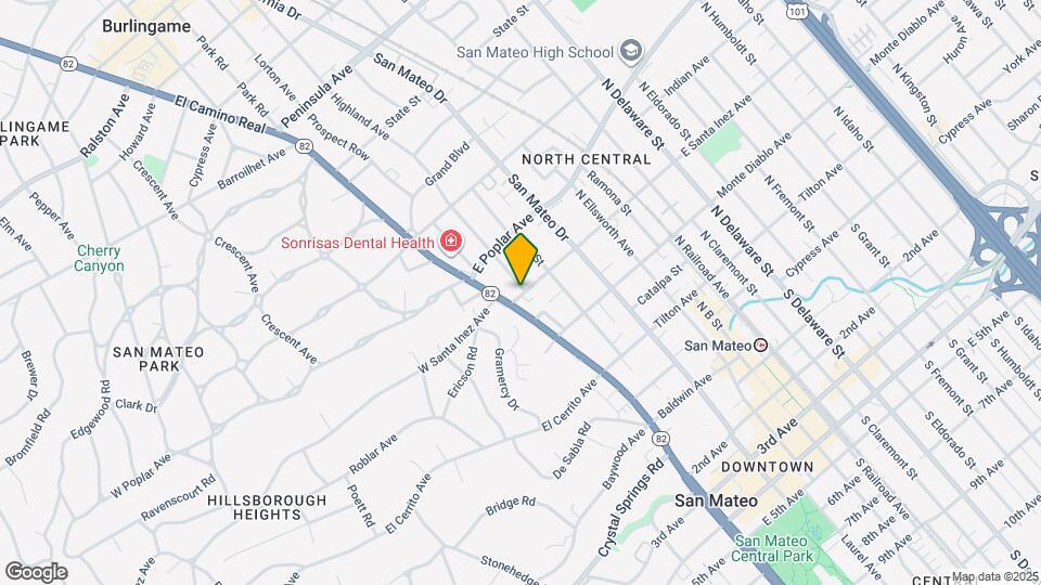 303 Highland Ave Map and Location Details