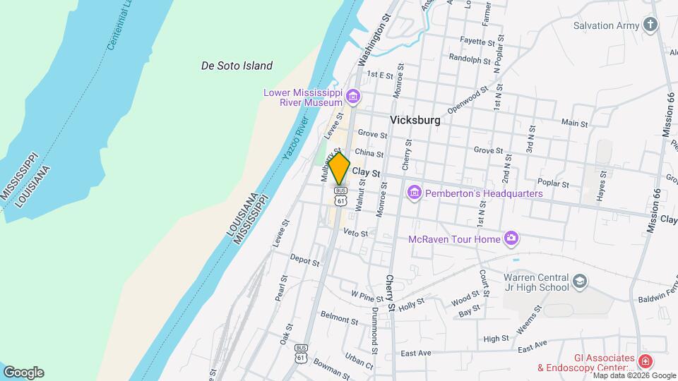 620 Crawford St, Unit Vicksburg, Mississippi Apartment For Lease Map and Location Details