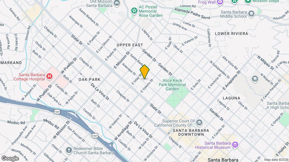 1712 Anacapa St Map and Location Details